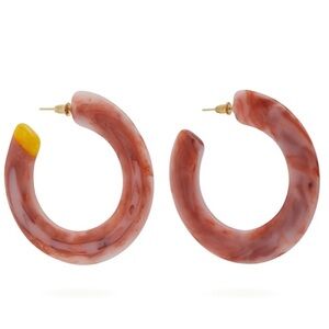 Cult Gaia Pink Acrylic Hoop Earrings